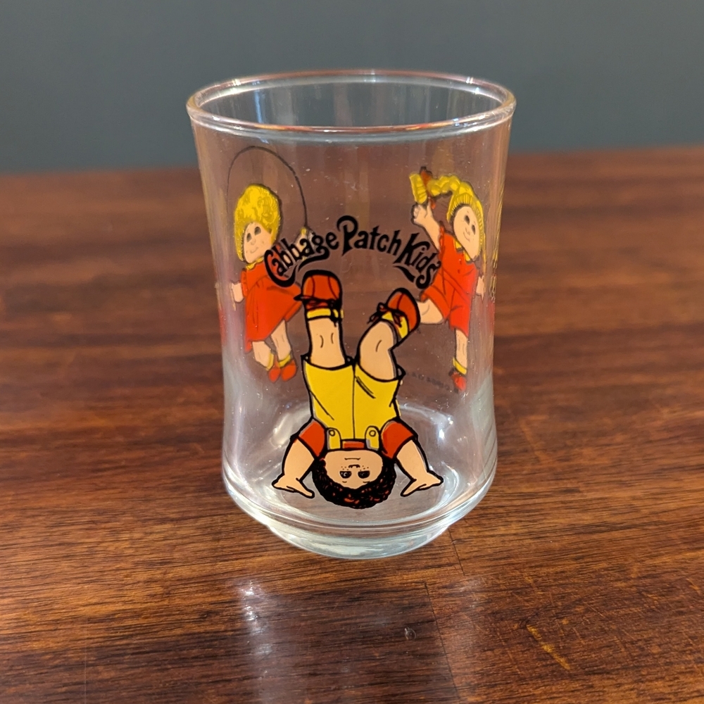 Cabbage Patch Kids Glass Tumbler Vintage